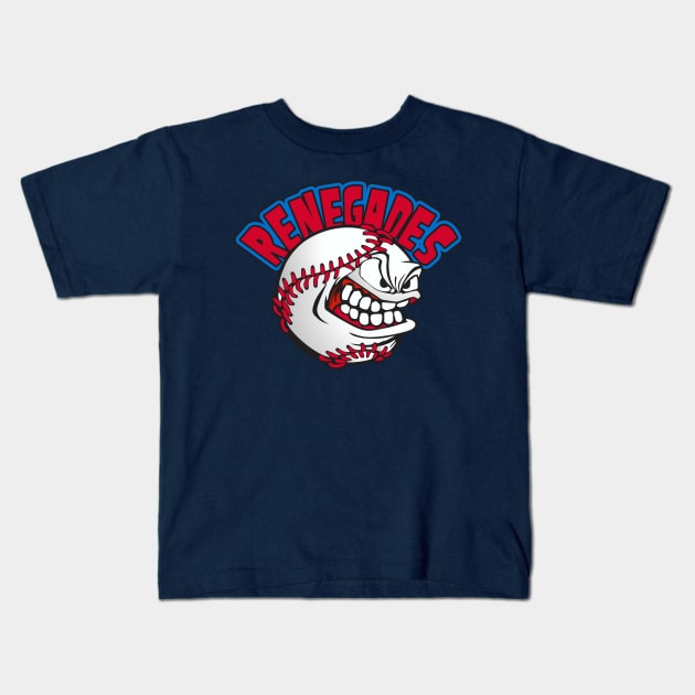 Renegades Baseball Logo Kids T-Shirt by DavesTees